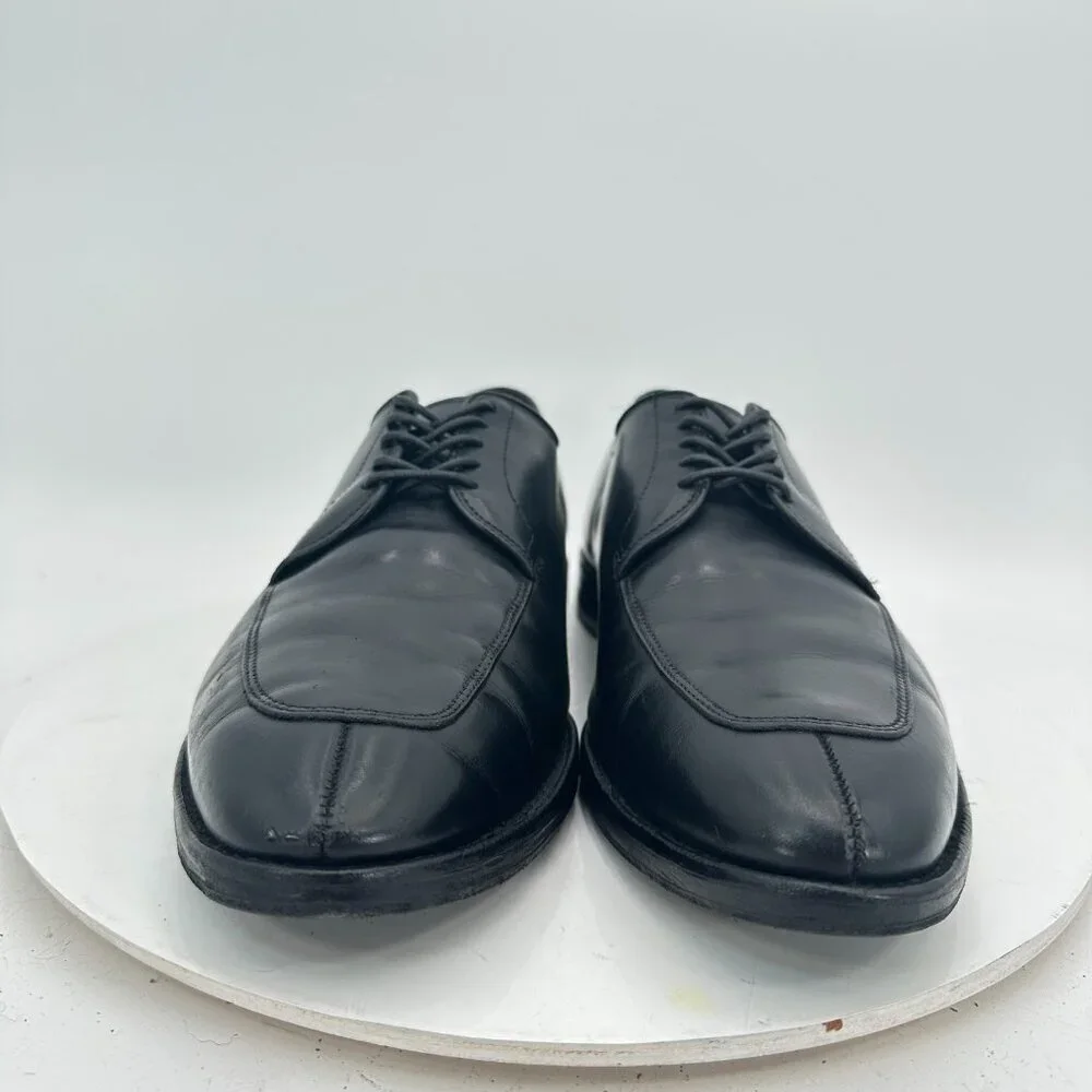 Allen Edmonds Delray Men Size 9.5D Black Leather Split Toe Derby Dress Shoes